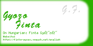gyozo finta business card